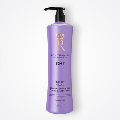 Royal Treatment Color Gloss Blonde Enhancing Purple Conditioner - 32 Ounces